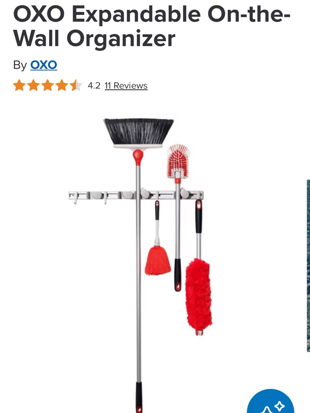 Expandable On-the-Wall Organizer - White with Red Accents